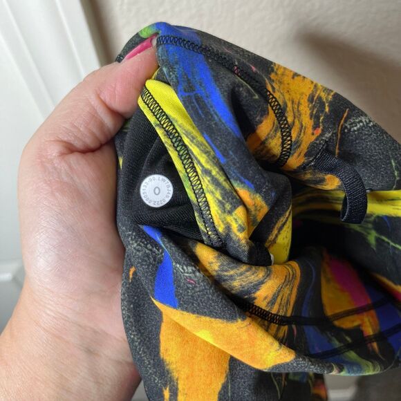 NWT Lululemon Wunder Train High Rise Short 6" Undertone Black Yellow Size 0 #404 - Picture 5 of 9